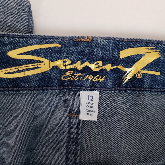 Seven7 Womens Weekend Easy Fit Boyfriend Jeans High Rise Rolled Cuffs Size 12 - Picture 4 of 15